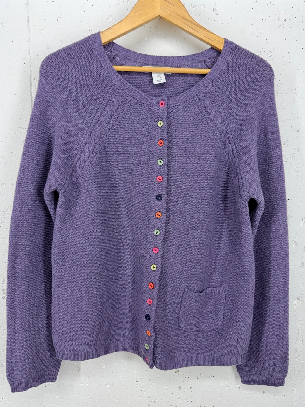Tabitha Webb Women’s Medium Purple Cardigan Sweater